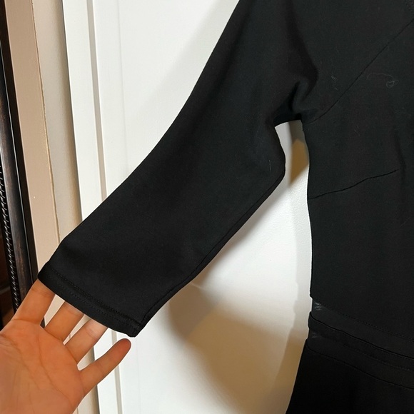 Lulus | Yes to the Mesh | Black | Half Sleeve | Skater | Mini Dress | Size M - Picture 3 of 7